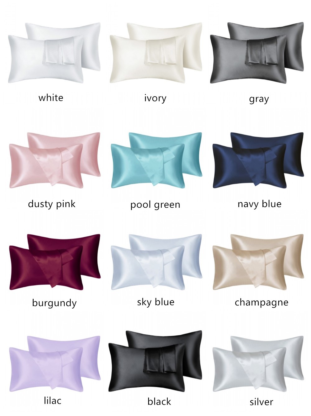 2pcs/lot Queen Size Solid Silk – обзор и цена Skincare Queen